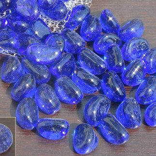 BLUE Szklane kamyki/kamienie ozdobne