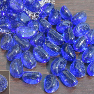 BLUE Szklane kamyki/kamienie ozdobne