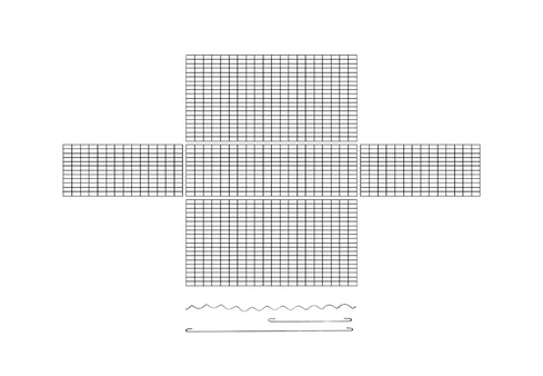 Gabion zdemontowany, śr.drutu 4mm Siatki zgrzewane