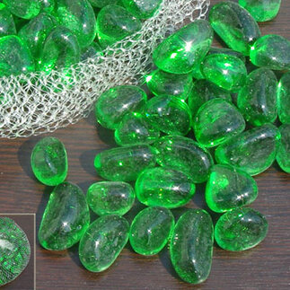 GREEN Szklane kamyki/kamienie ozdobne