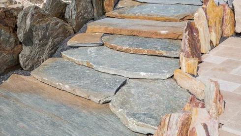 Kwarcyt K65 kamienna płyta / kamień na ścieżki / schody