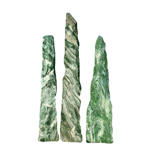 Mramor POLAR GREEN M61 słup cięty - kamień soliter