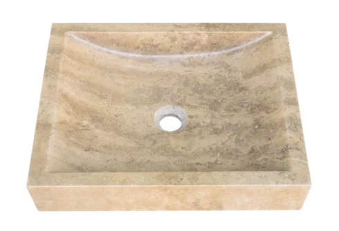 Umywalka Trawertyn COFFEE TR55 - Umywalka kwadratowa